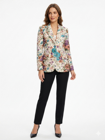 Vibrant Chintz Power Blazer